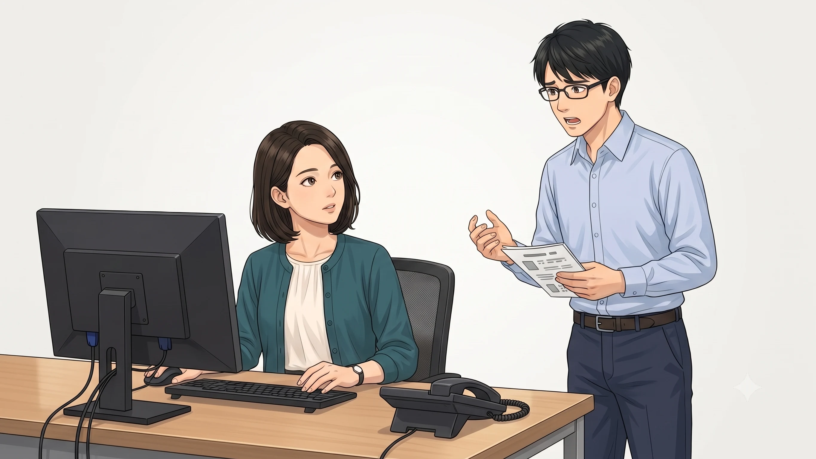 請求書フォルダが開かない場面